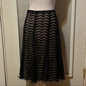 EUC Apt 9 black lace overlay skirt
